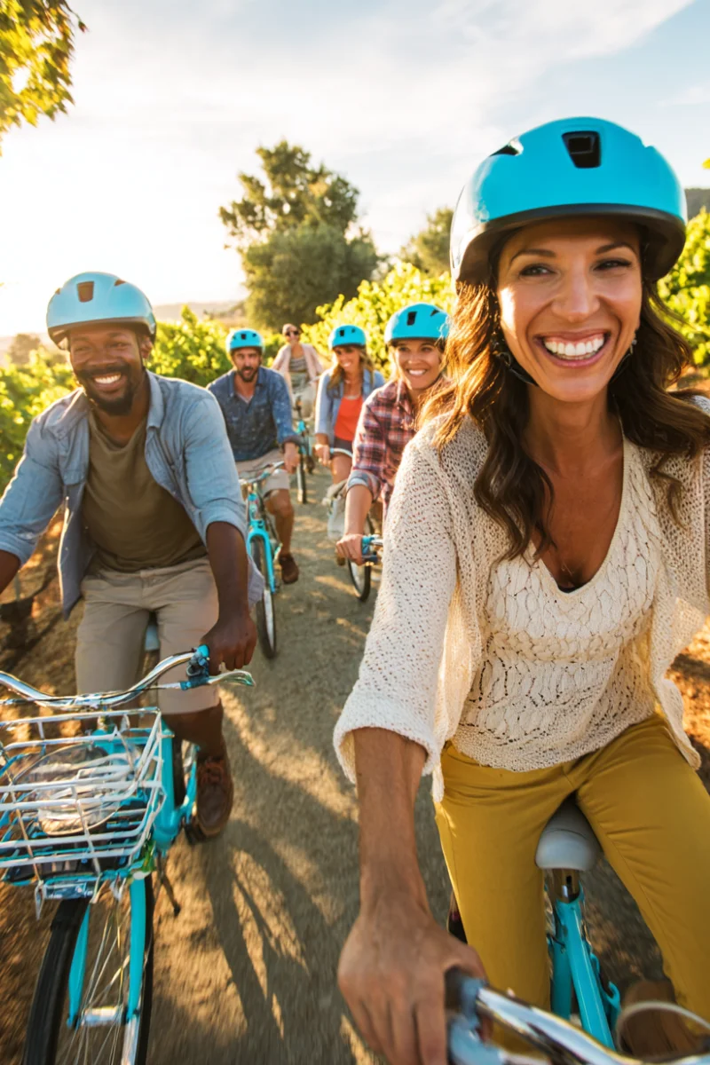 couple on bikes
