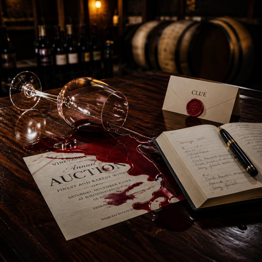 Drink murder Drink m for murder - a winery murder mystery