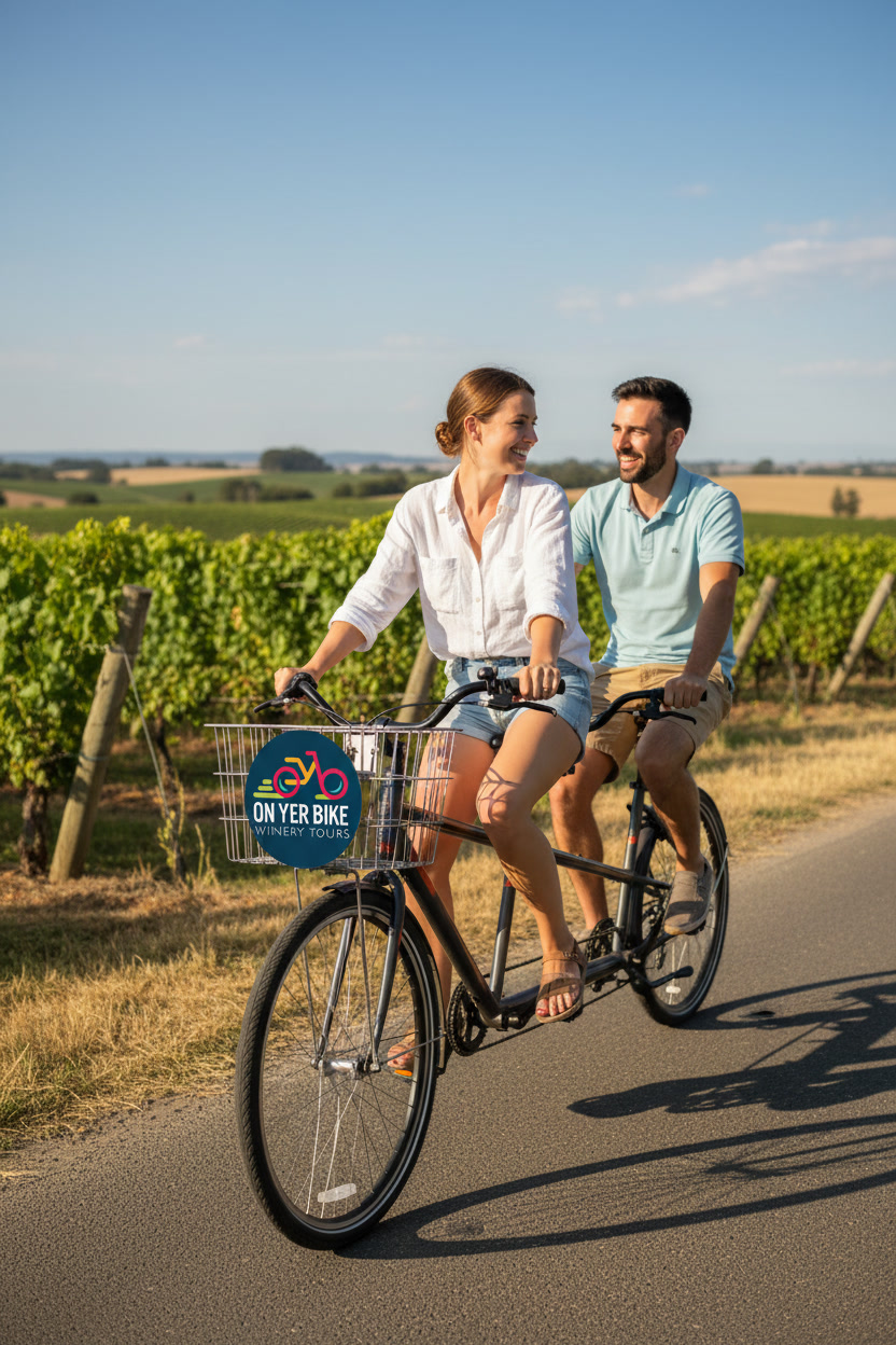 cute couple on tandem