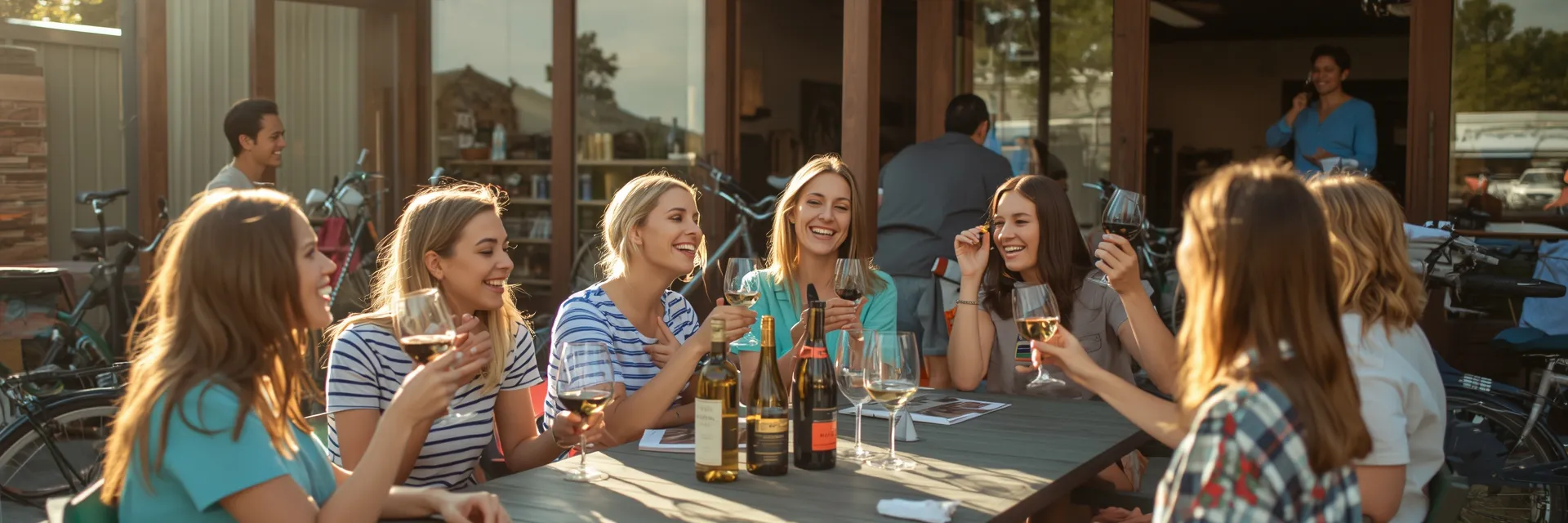 A hens party outside a Hawke's Bay winery